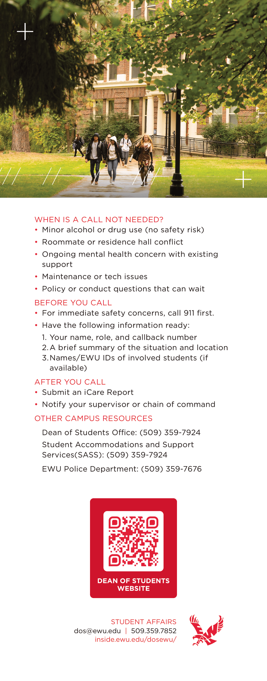 Dean on Call rack card preview 2